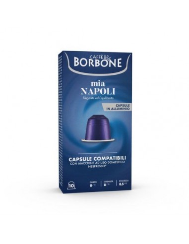 CAFFE BORBONE RESPRESSO MIA NAPOLI - CARTONE 100 capsule 10 Astucci da 10 Nespresso