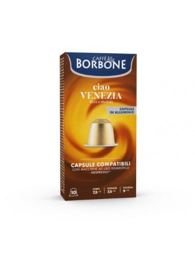 CAFFE BORBONE RESPRESSO CIAO VENEZIA - CARTONE 100 capsule 10 Astucci da 10 Nespresso